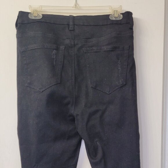 Wax Jean Collection - Black Women Distressed Stretched Jeans - Size 13/31 - Picture 9 of 15